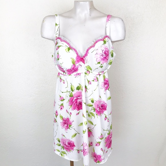 Enchanted Other - Enchanted plus size floral sexy teddy in 1X